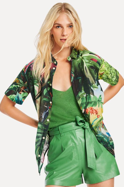 CAMISA FEMININA PARAISO TROPICAL