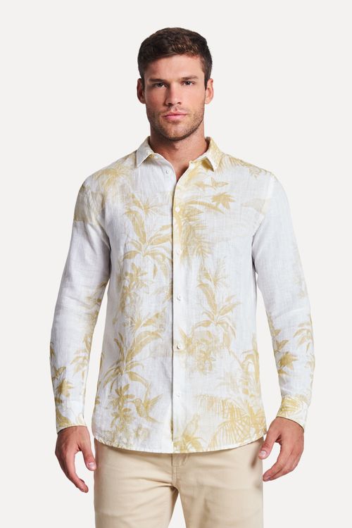 Camisa Ml Blue Paradise Amarelo