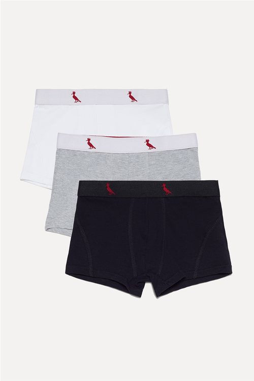 Kit de Cueca Mini Boxer 3 Cores