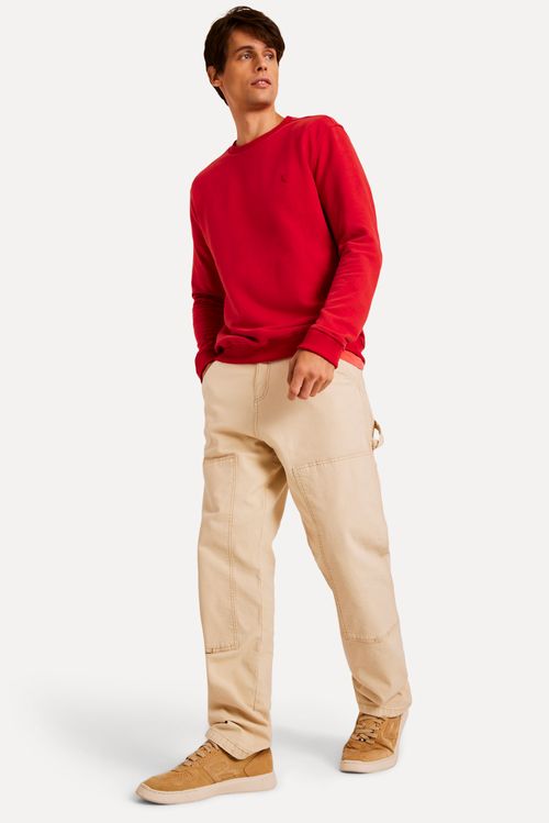 Calca Jeans Utilitaria Lona