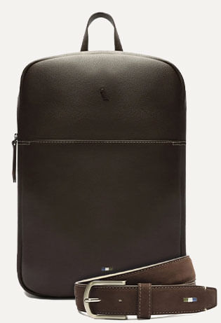 Kit Cinto e Mochila Parma Chocolate
