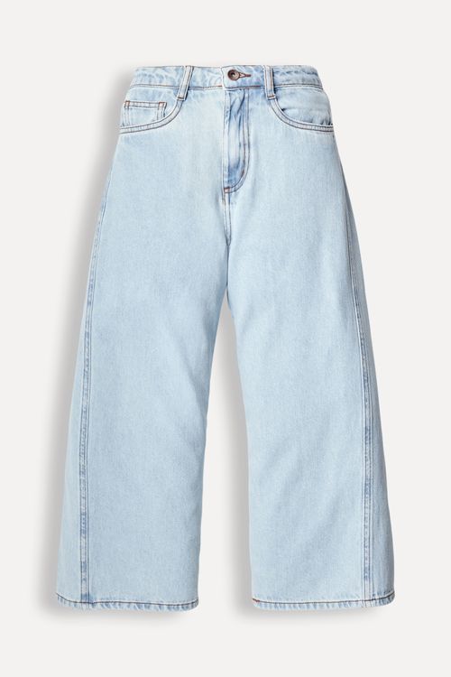 Calca Menina Jeans Wide Clara