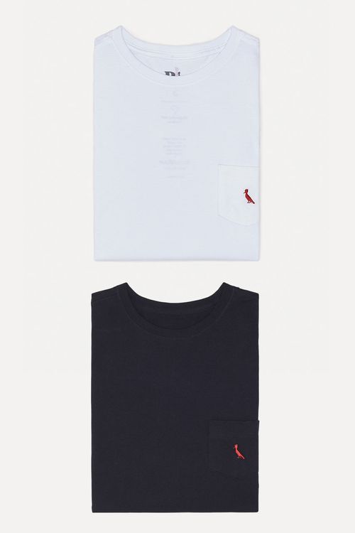 KIT 2 CAMISETAS BOLSO NOTURNO E PAZ