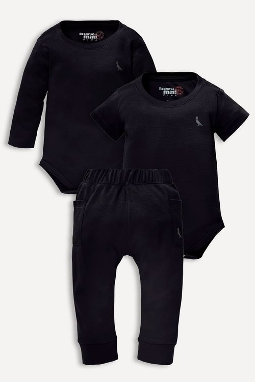 Kit Baby Pima Preto