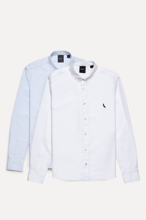 KIT 2 CAMISAS OXFORD SPORT