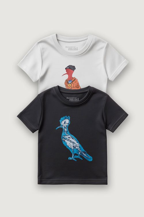 Kit 2 Camisetas Raio X e Music